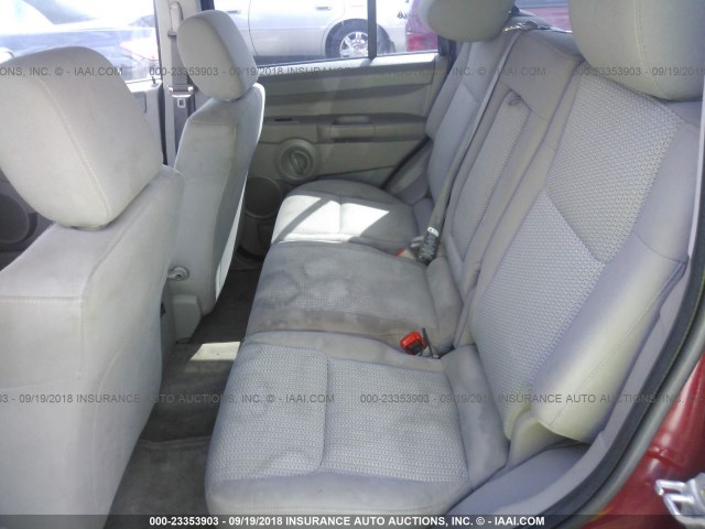 1J8HH48K77C695099 - 2007 JEEP COMMANDER RED photo 8
