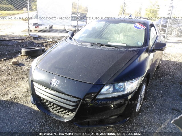 JHMZF1C64BS011617 - 2011 HONDA CR-Z EX BLACK photo 2