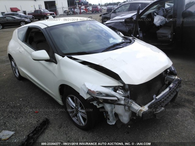 JHMZF1C65BS001386 - 2011 HONDA CR-Z EX WHITE photo 1