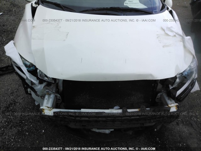 JHMZF1C65BS001386 - 2011 HONDA CR-Z EX WHITE photo 6