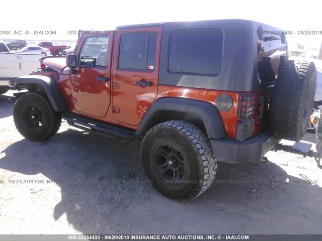 1J4GA39149L739628 - 2009 JEEP WRANGLER UNLIMITED X ORANGE photo 3