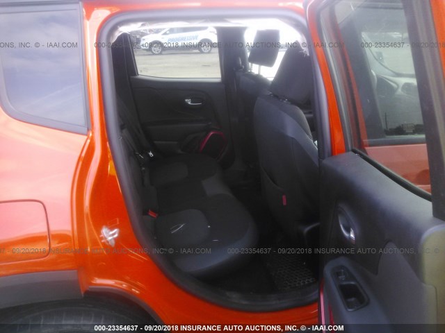 ZACCJBCT9GPE35535 - 2016 JEEP RENEGADE TRAILHAWK ORANGE photo 8