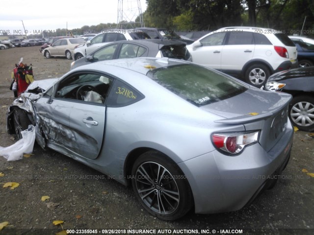 JF1ZNAA17F9713249 - 2015 TOYOTA SCION FR-S SILVER photo 3