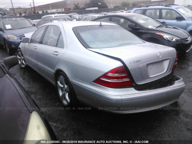 WDBNG75J32A226122 - 2002 MERCEDES-BENZ S 500 SILVER photo 3