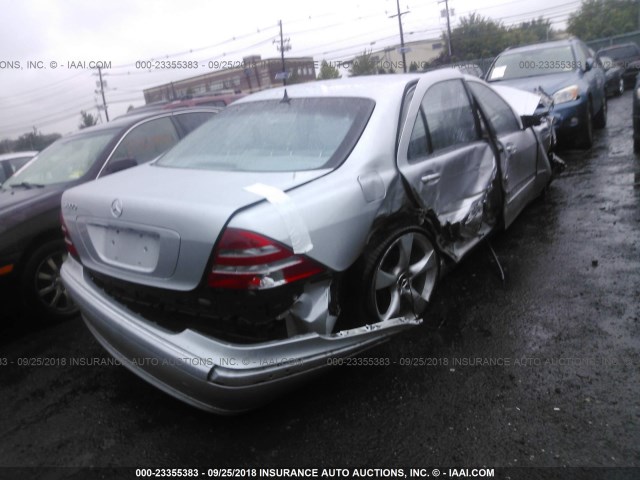 WDBNG75J32A226122 - 2002 MERCEDES-BENZ S 500 SILVER photo 4