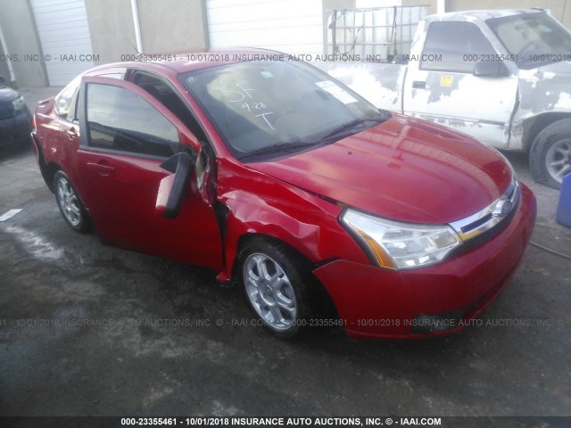 1FAHP35N68W131601 - 2008 FORD FOCUS SE/SEL/SES RED photo 1