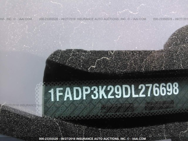 1FADP3K29DL276698 - 2013 FORD FOCUS SE 蓝色 照片 9