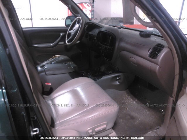 5TDBT44A02S067983 - 2002 TOYOTA SEQUOIA SR5 GREEN photo 5