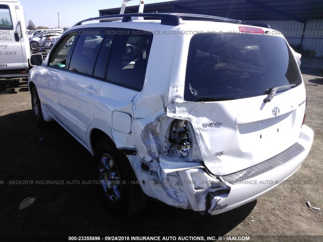 JTEDP21A650065860 - 2005 TOYOTA HIGHLANDER LIMITED WHITE photo 3