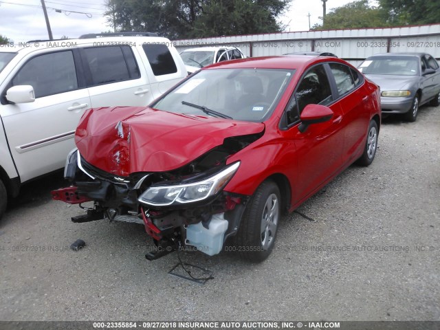 3G1BC5SM9HS530705 - 2017 CHEVROLET CRUZE LS RED photo 2