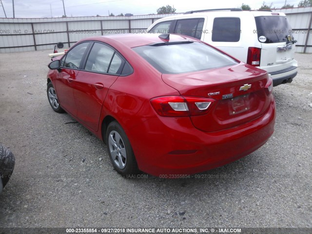 3G1BC5SM9HS530705 - 2017 CHEVROLET CRUZE LS RED photo 3