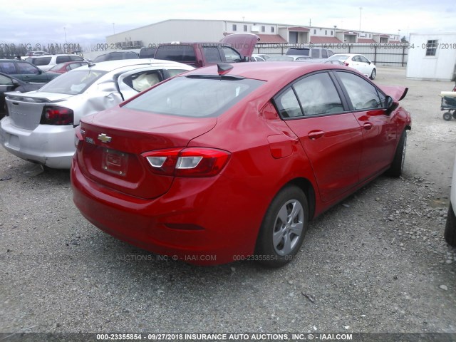 3G1BC5SM9HS530705 - 2017 CHEVROLET CRUZE LS RED photo 4