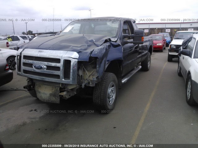 1FTSX21Y28EC53582 - 2008 FORD F250 SUPER DUTY Dark Blue photo 2