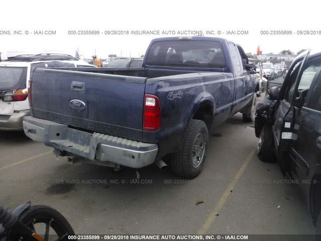 1FTSX21Y28EC53582 - 2008 FORD F250 SUPER DUTY Dark Blue photo 4