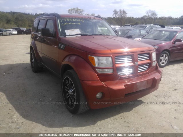 1D8GU58697W724769 - 2007 DODGE NITRO R/T ORANGE photo 1