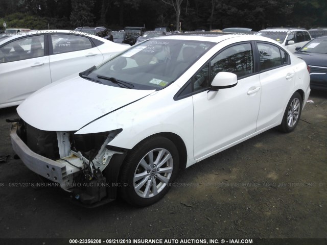 2HGFB2F98CH309447 - 2012 HONDA CIVIC EXL WHITE photo 2