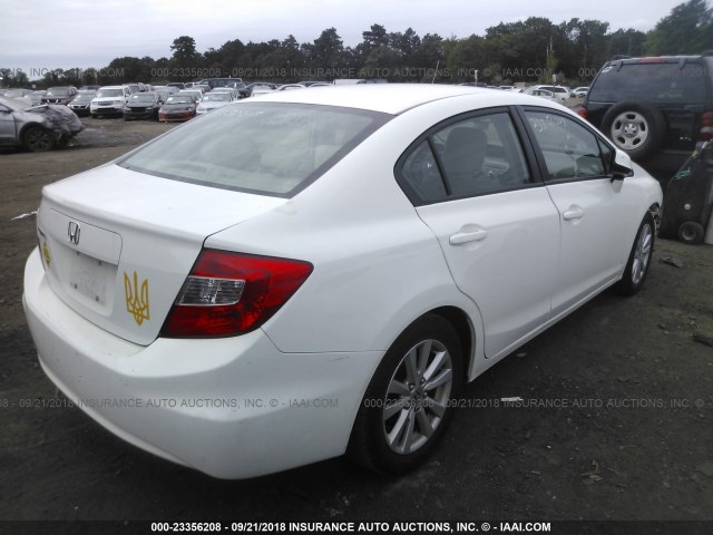 2HGFB2F98CH309447 - 2012 HONDA CIVIC EXL WHITE photo 4