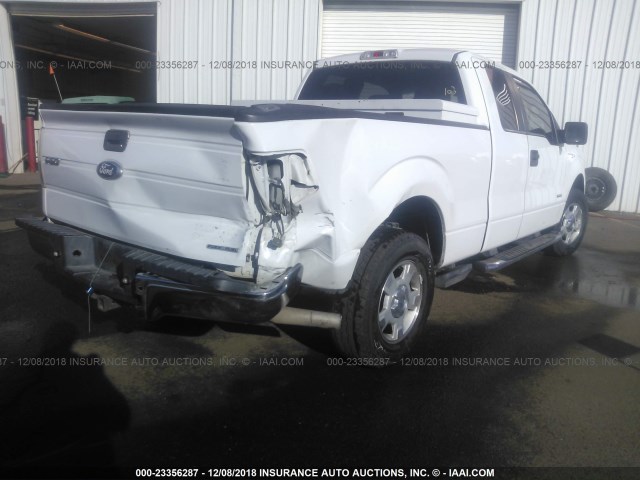 1FTFX1CT2DFB10875 - 2013 FORD F150 SUPER CAB WHITE photo 4