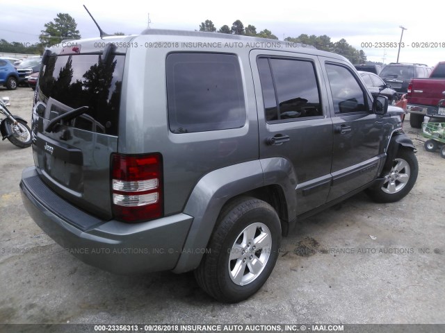 1C4PJLAK5CW122352 - 2012 JEEP LIBERTY SPORT GRAY photo 4