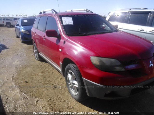 JA4LX41G23U061076 - 2003 MITSUBISHI OUTLANDER XLS RED photo 1