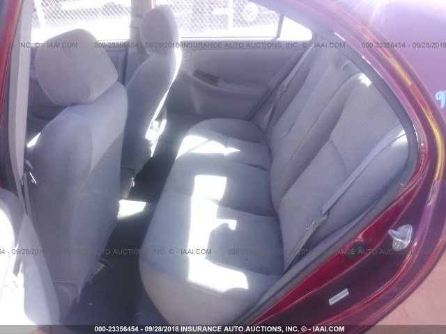 1NXBR32E05Z398833 - 2005 TOYOTA COROLLA CE/LE/S RED photo 8