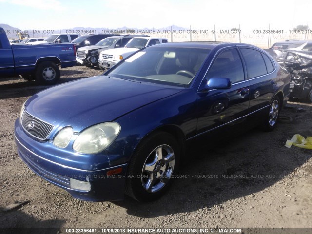 JT8BD68S0Y0094848 - 2000 LEXUS GS 300 BLUE photo 2