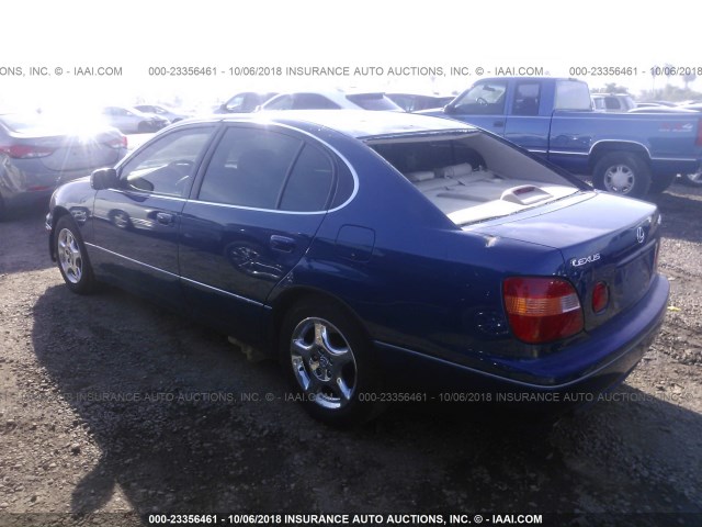 JT8BD68S0Y0094848 - 2000 LEXUS GS 300 BLUE photo 3