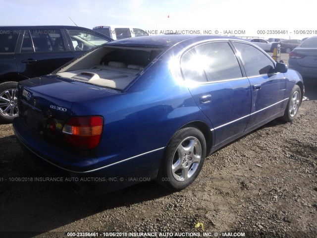 JT8BD68S0Y0094848 - 2000 LEXUS GS 300 BLUE photo 4