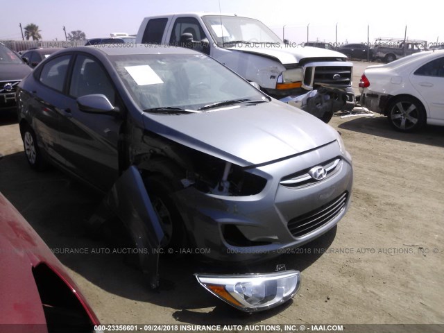 KMHCT4AE2HU235845 - 2017 HYUNDAI ACCENT SE GRAY photo 1