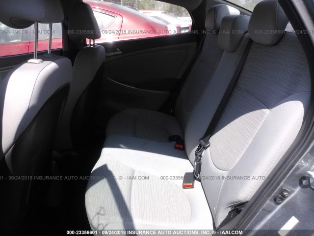 KMHCT4AE2HU235845 - 2017 HYUNDAI ACCENT SE GRAY photo 8