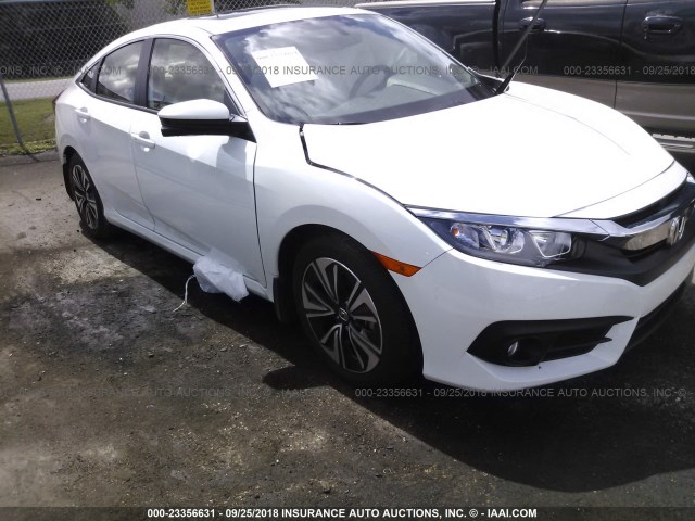 JHMFC1F7XJX004821 - 2018 HONDA CIVIC EXL WHITE photo 1