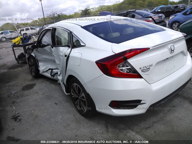 JHMFC1F7XJX004821 - 2018 HONDA CIVIC EXL WHITE photo 3