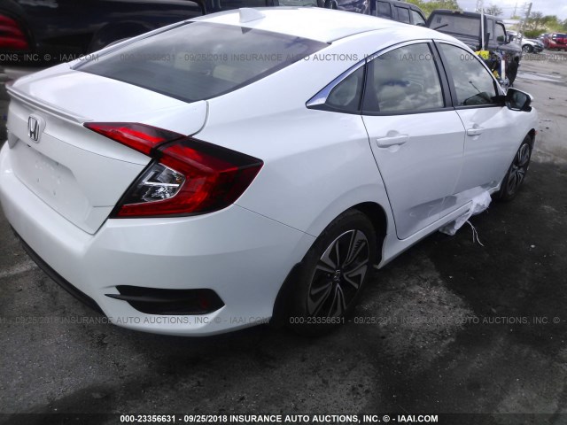 JHMFC1F7XJX004821 - 2018 HONDA CIVIC EXL WHITE photo 4