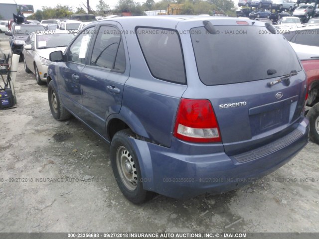 KNDJD733535138745 - 2003 KIA SORENTO EX/LX BLUE photo 3