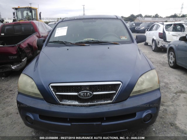 KNDJD733535138745 - 2003 KIA SORENTO EX/LX BLUE photo 6