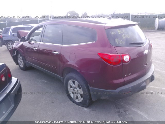 1GNLRFED4AJ248482 - 2010 CHEVROLET TRAVERSE LT RED photo 3