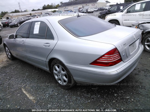 WDBNG84J03A368484 - 2003 MERCEDES-BENZ S 500 4MATIC SILVER photo 3