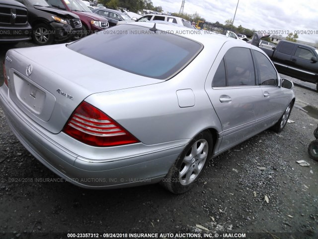 WDBNG84J03A368484 - 2003 MERCEDES-BENZ S 500 4MATIC SILVER photo 4