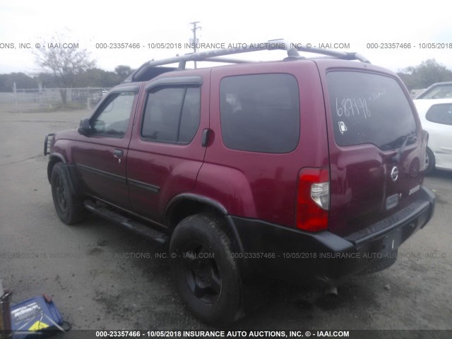 5N1ED28T63C689948 - 2003 NISSAN XTERRA XE/SE RED photo 3