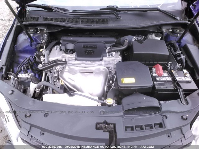 4T1BF1FK2FU940044 - 2015 TOYOTA CAMRY LE/XLE/SE/XSE BLUE photo 10