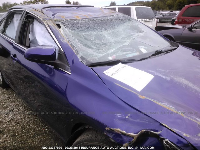 4T1BF1FK2FU940044 - 2015 TOYOTA CAMRY LE/XLE/SE/XSE BLUE photo 6