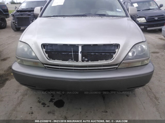 JT6GF10U7Y0075450 - 2000 LEXUS RX 300 GOLD photo 6