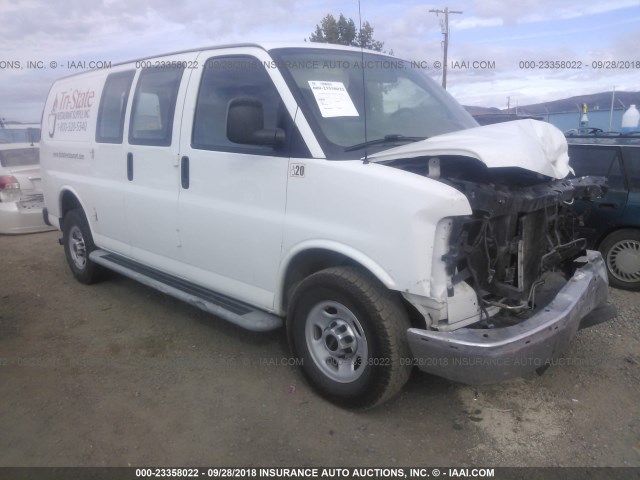 1GTW7FCAXE1905232 - 2014 GMC SAVANA G2500 WHITE photo 1