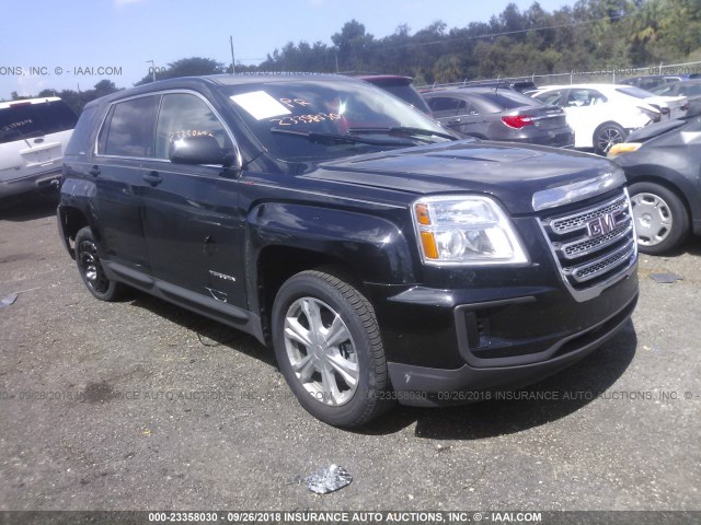 2GKALMEK6H6274355 - 2017 GMC TERRAIN SLE BLACK photo 1