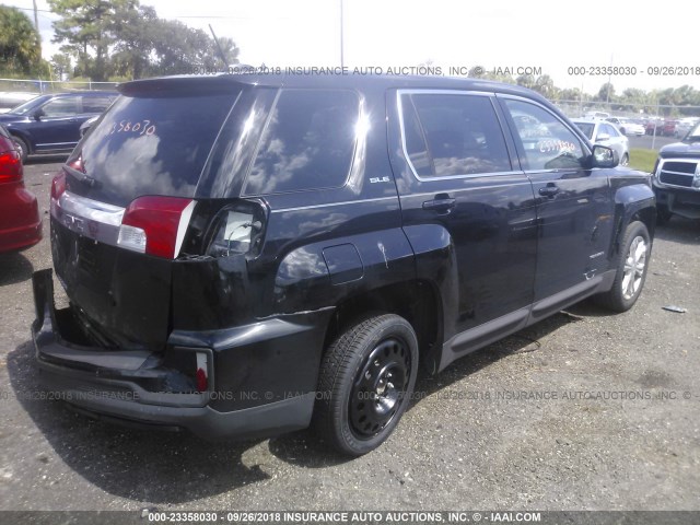 2GKALMEK6H6274355 - 2017 GMC TERRAIN SLE BLACK photo 4