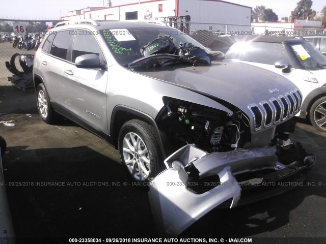 1C4PJLCB6JD605287 - 2018 JEEP CHEROKEE LATITUDE GRAY photo 1