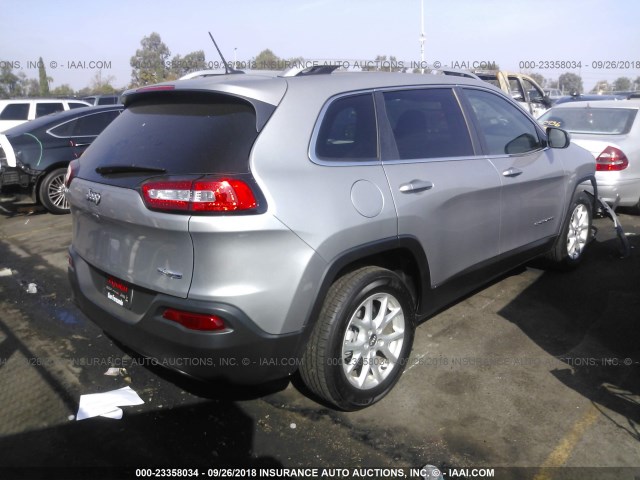 1C4PJLCB6JD605287 - 2018 JEEP CHEROKEE LATITUDE GRAY photo 4