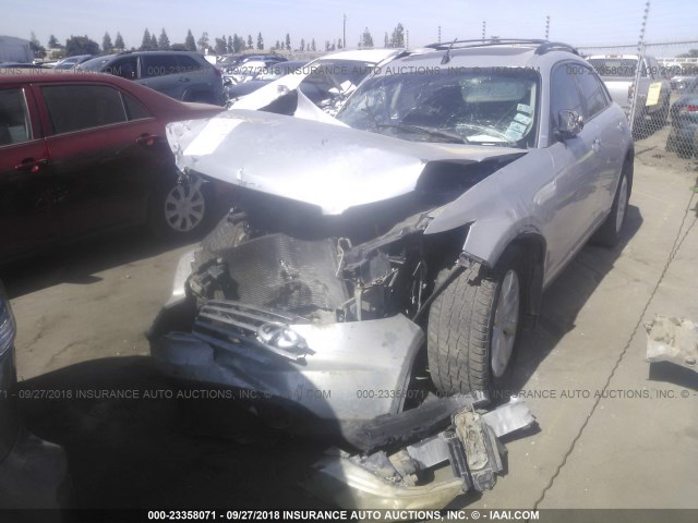 JNRAS08U66X104918 - 2006 INFINITI FX35 SILVER photo 2