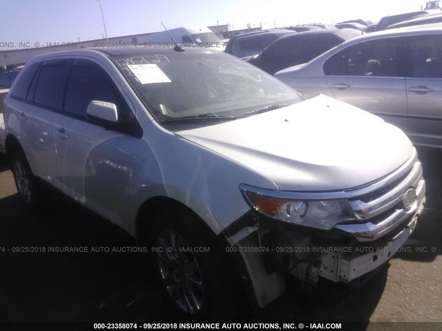 2FMDK4JC1DBC11669 - 2013 FORD EDGE SEL WHITE photo 1