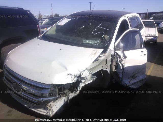 2FMDK4JC1DBC11669 - 2013 FORD EDGE SEL WHITE photo 6